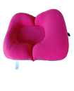 Foldable Non-Slip Soft Baby Girl Bath Pillow Padding Soft Infant Lounger for Tub Sink Rose Pink 0-9M